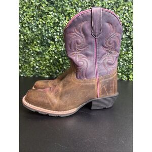 Dan Post size 3 youth D Majesty Leather Square Toe Boots DPC2947